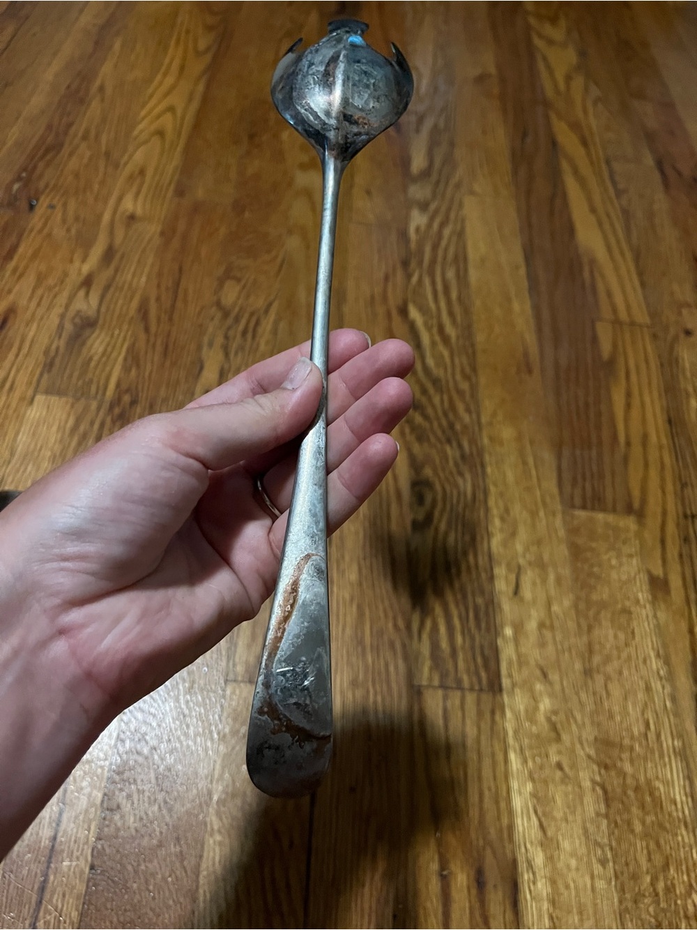 Vintage-Style Silver Serving Ladle and Fork Set - Silver - Picture 7 of 8